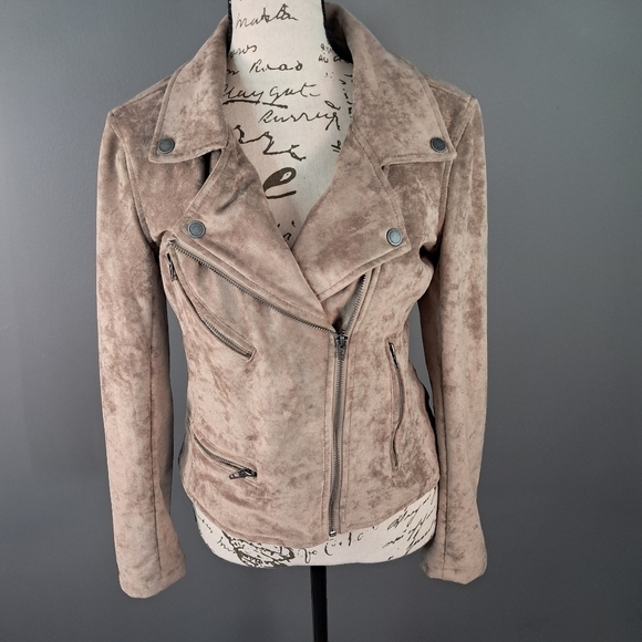 Blank NYC Jackets & Blazers - Blank NYC Brown/Tan Suede Moto Jacket Size XS